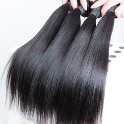 2 Bundles Straight Malaysian Human Hair Bundles Black - Zever Hair