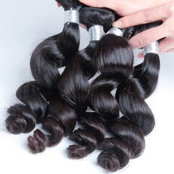 4 bundles Loose Wave Natural Black Virgin Peruvian Hair Weave - Zever Hair