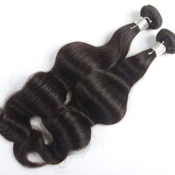 2 Bundles Body Wave Virgin Peruvian Hair Weave Weft Black Color - Zever Hair