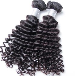 2 pcs Deep Wave Peruvian Virgin Hair Weave Bundles Black - Zever Hair