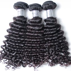 2 pcs Deep Wave Peruvian Virgin Hair Weave Bundles Black - Zever Hair