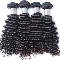 4 pcs Black Deep Wave Virgin Peruvian Bundles Hair Weave - Zever Hair