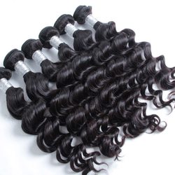 2 pcs Natural Wave Virgin Peruvian Hair Bundles Weft Black - Zever Hair