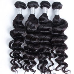 4 bundles Black Natural Wave Virgin Peruvian Hair Weft Bundle - Zever Hair