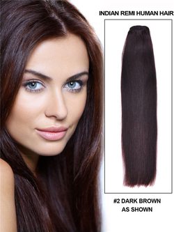 Dark Brown(#2) Straight Remy Hair Wefts - Zever Hair