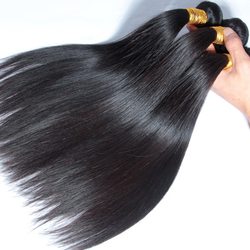 3 Bundles Natural Black Silky Straight Virgin Brazilian Hair Weave - Zever Hair