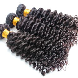 3 pcs Black Deep Wave Virgin Brazilian Hair Bundles - Zever Hair