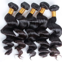 4 pcs Virgin Brazilian Hair Loose Wave Weave Natural Black - Zever Hair