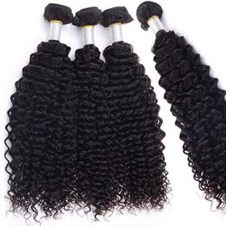 2 pcs Kinky Curly Natural Black Brazilian Virgin Hair Bundle Weave All Inch - Zever Hair