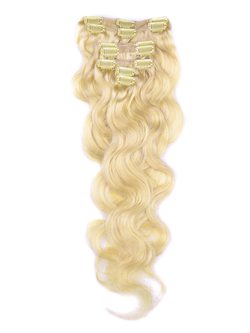 Ash/White Blonde(#P18-613) Premium Body Wave Clip In Hair Extensions 7 Pieces - Zever Hair