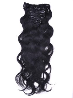 Jet Black(#1) Body Wave Premium Clip In Hair Extensions 7 Pieces - Zever Hair