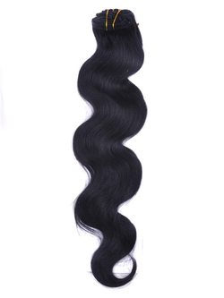 Jet Black(#1) Body Wave Premium Clip In Hair Extensions 7 Pieces - Zever Hair