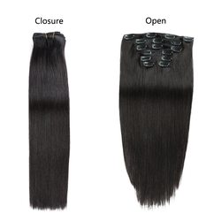 Natural Black(#1B) Straight Premium Clip In Hair Extensions 7 Pieces - Zever Hair