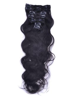 Natural Black(#1B) Premium Body Wave Clip In Hair Extensions 7 Pieces - Zever Hair