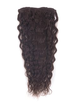 Dark Brown(#2) Premium Kinky Curl Clip In Hair Extensions 7 Pieces - Zever Hair