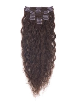 Medium Brown(#4) Premium Kinky Curl Clip In Hair Extensions 7 Pieces - Zever Hair