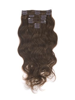 Medium Chestnut Brown(#6) Premium Body Wave Clip In Hair Extensions 7 Pieces - Zever Hair