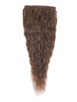 Light Chestnut(#8) Premium Kinky Curl Clip In Hair Extensions 7 Pieces - Zever Hair