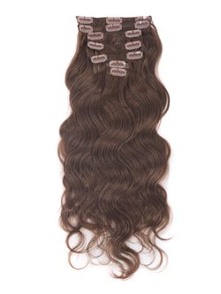 Dark Auburn(#33) Premium Body Wave Clip In Hair Extensions 7 Pieces - Zever Hair