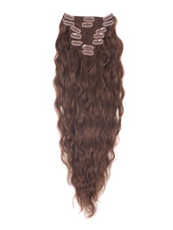 Dark Auburn(#33) Premium Kinky Curl Clip In Hair Extensions 7 Pieces - Zever Hair