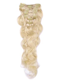 Bleach White Blonde(#613) Premium Body Wave Clip Ins Hair Extensions 7 Pieces - Zever Hair