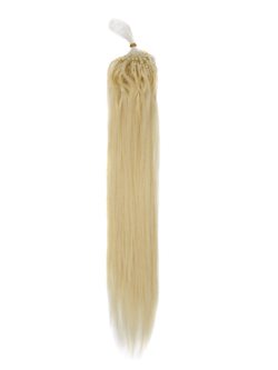 Micro Loop Remy Hair Extensions 100 Strands Silky Straight Medium Blonde(#24) - Zever Hair