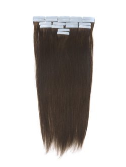 Remy Tape In Hair Extensions 20 Piece Silky Straight Medium Brown(#4) - Zever Hair