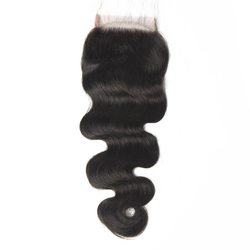 4*4 Unprocessed Virgin Hair Body Wave Lace Closure Natural Color - Zever Hair