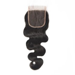 4*4 Unprocessed Virgin Hair Body Wave Lace Closure Natural Color - Zever Hair