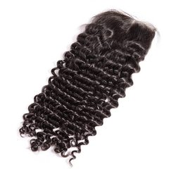 Soft Like Silk Brazilian Hair Closure Deep Wave Lace Closure 4x4 Inches - Zever Hair