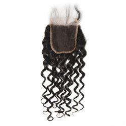 Cheap Virgin Hair Water Wave Lace Closure Natural Back - Zever Hair