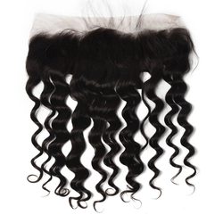 Human Hair 13*4 Loose Curly Lace Frontal Smooth & Shiny - Zever Hair