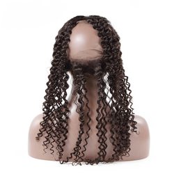 Hot sale Virgin Loose Curly Hair 360 Lace Frontal Natural Back - Zever Hair