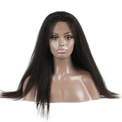 Shiny Kinky Straight Lace Front Wig Amazing Virgin Hair Wigs - Zever Hair