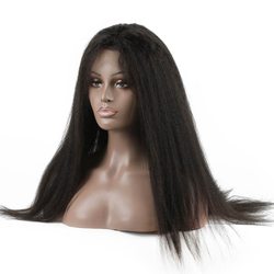 Shiny Kinky Straight Lace Front Wig Amazing Virgin Hair Wigs - Zever Hair