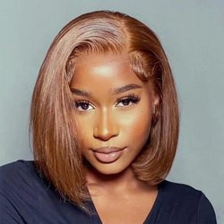 Short Chocolate Brown Virgin Human Hair Bob Wig - Zever Hair