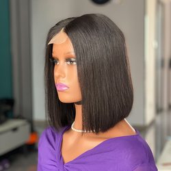 2X6 Double Drawn Bone Straight Human Hair Bob Wig - Zever Hair